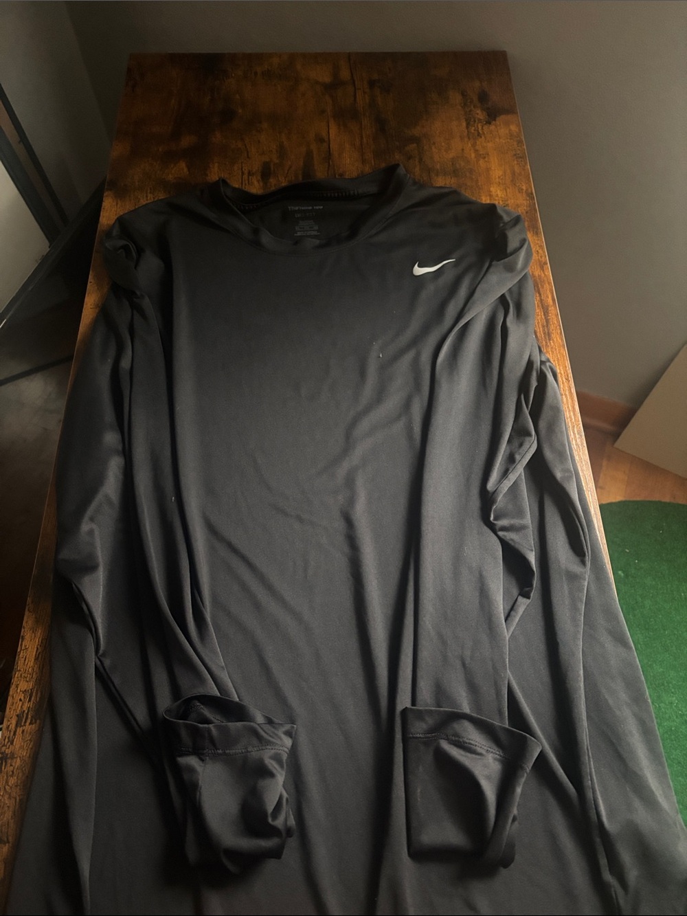Nike Long-Sleeve Dri-FIT Crew Shirt - Black